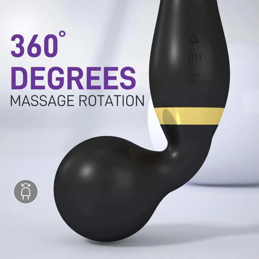 Vellura: Electric Full Body Massager Wand with Dual Heads & 10 Vibration Modes – Handheld Deep Tissue Relief for Neck, Back & Shoulder Pain - Image 2