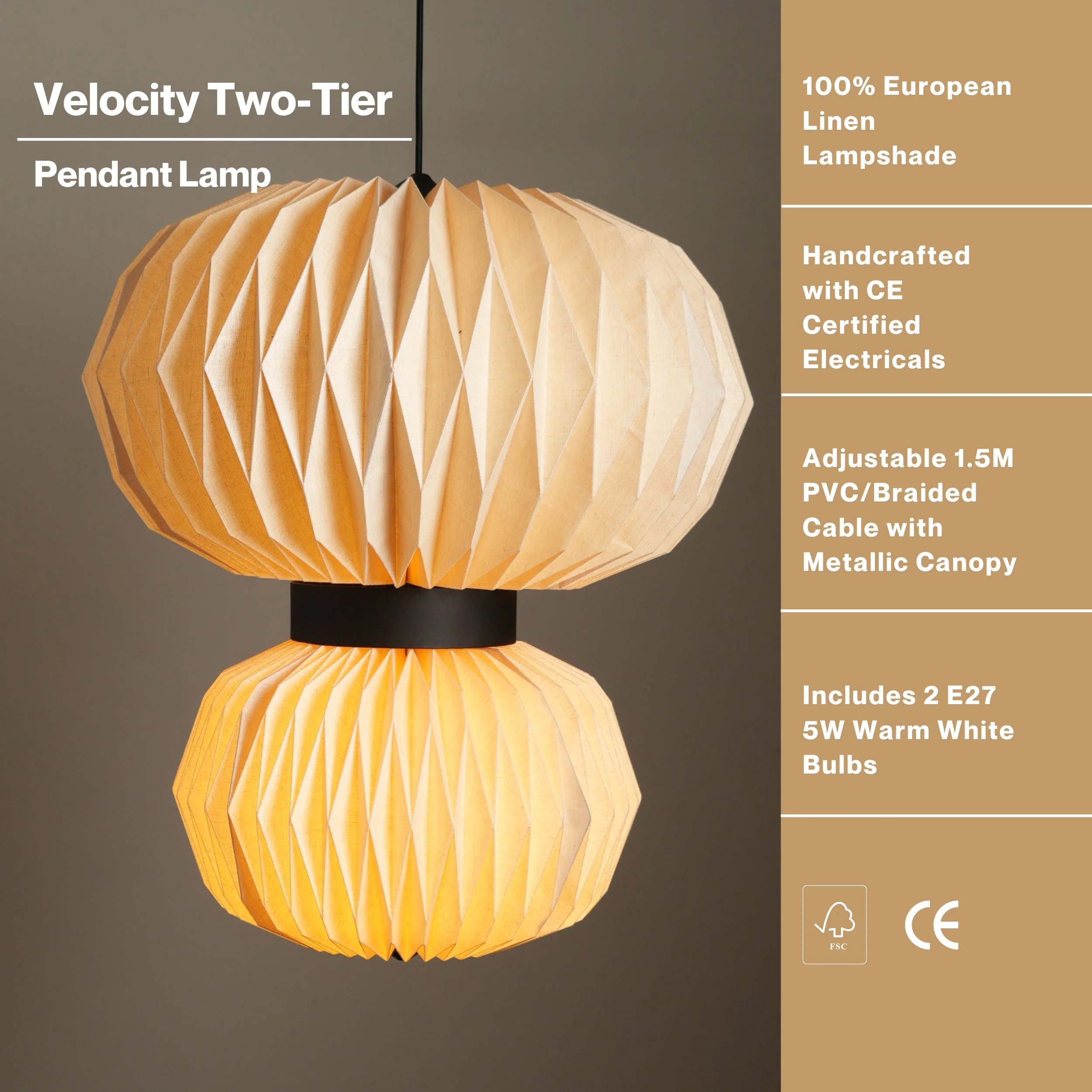 Velocity Two-Tier Pendant Light - Image 7