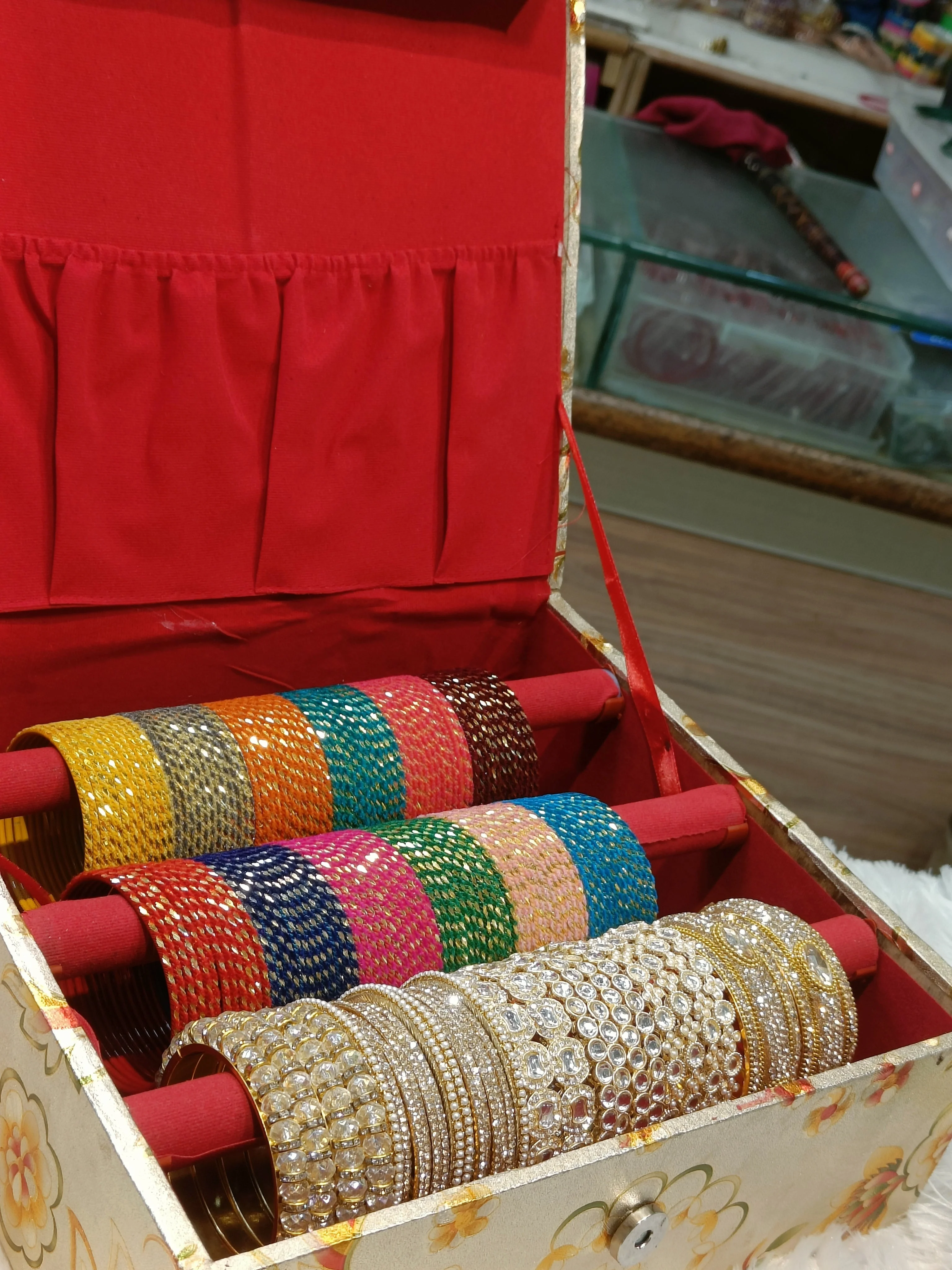 VELVET BANGLES COMBO WITH BANGLEBOX - Image 2