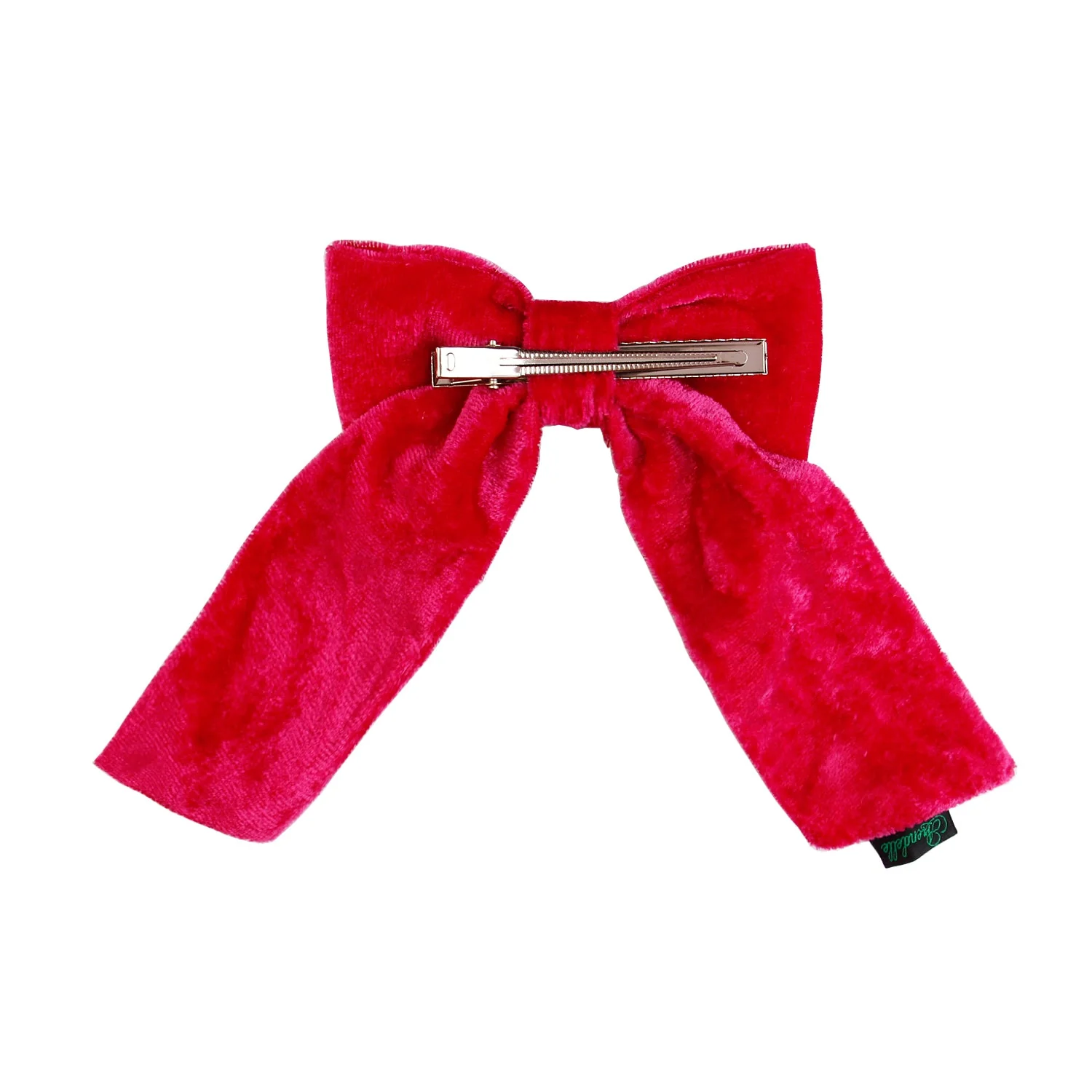 Velvet Hair Bow Accessory - Long Tail Style, Small - Image 4