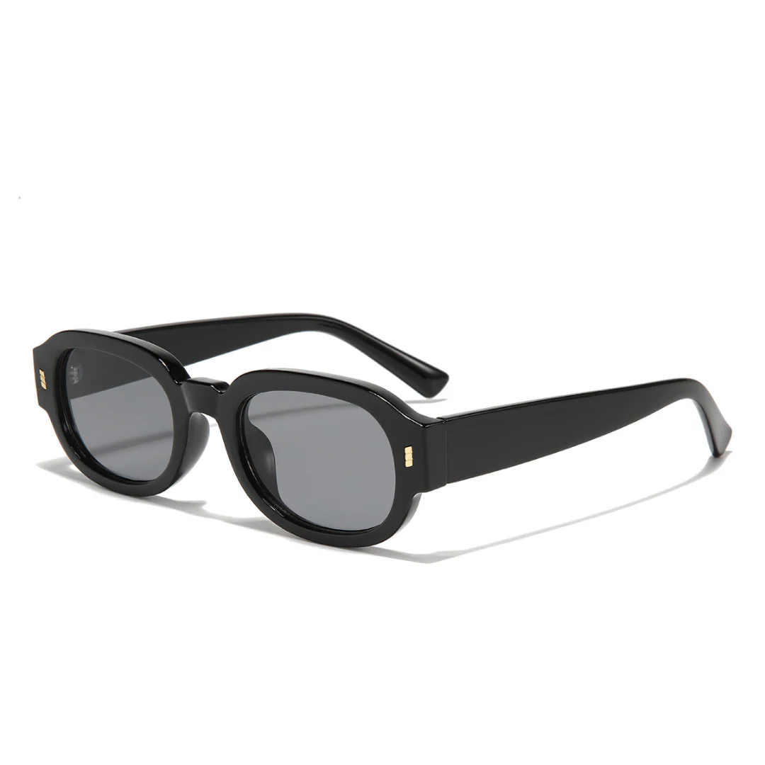 Venom Full Black Oval Sunglasses - Image 5