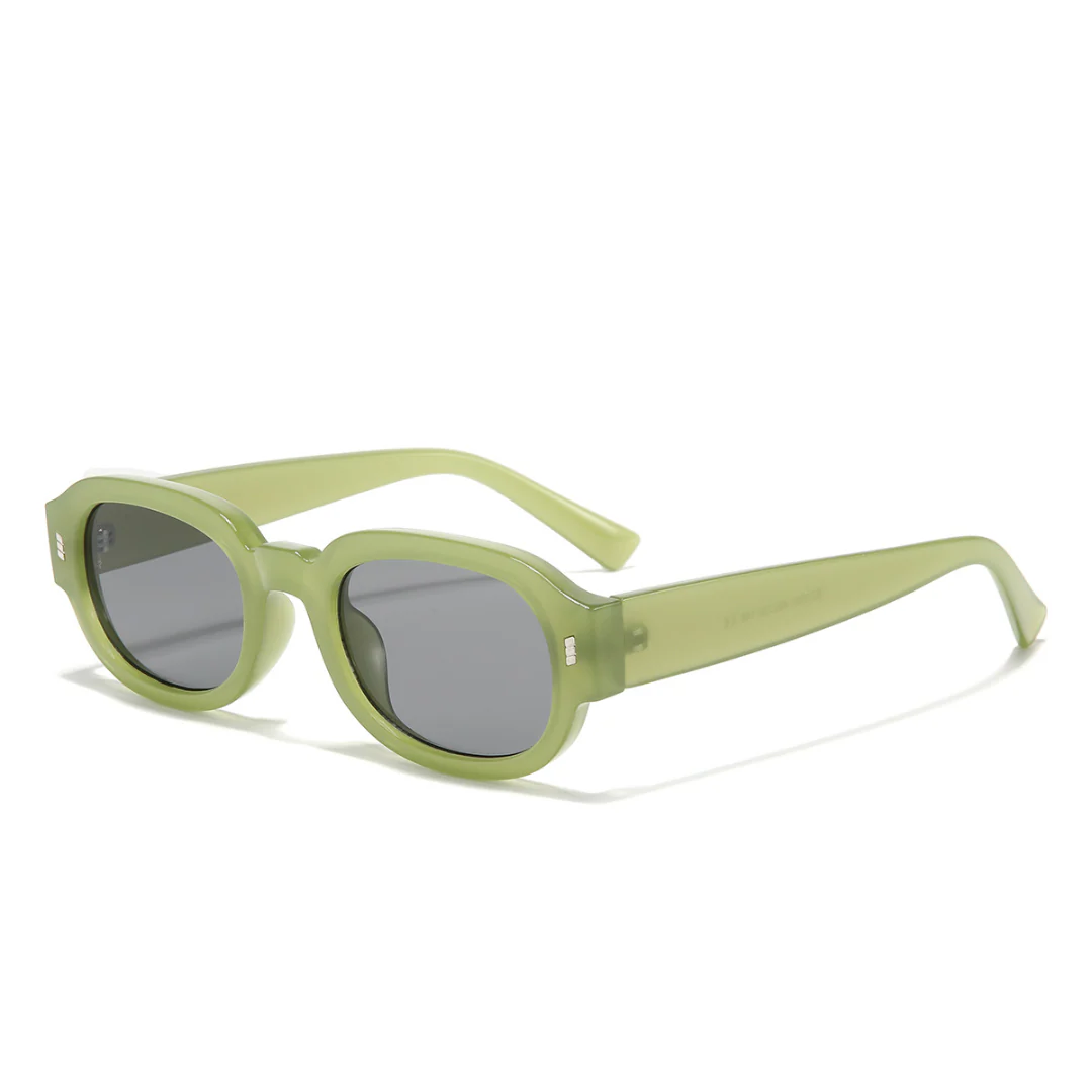 Venom Green Black Oval Sunglasses - Image 5