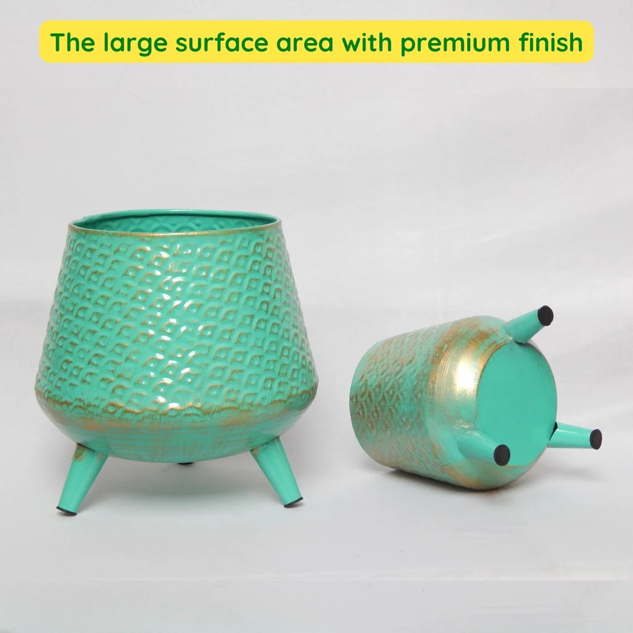 Verde Terquesa Iron Planter Stand Set – Indoor & Outdoor Décor - Image 5