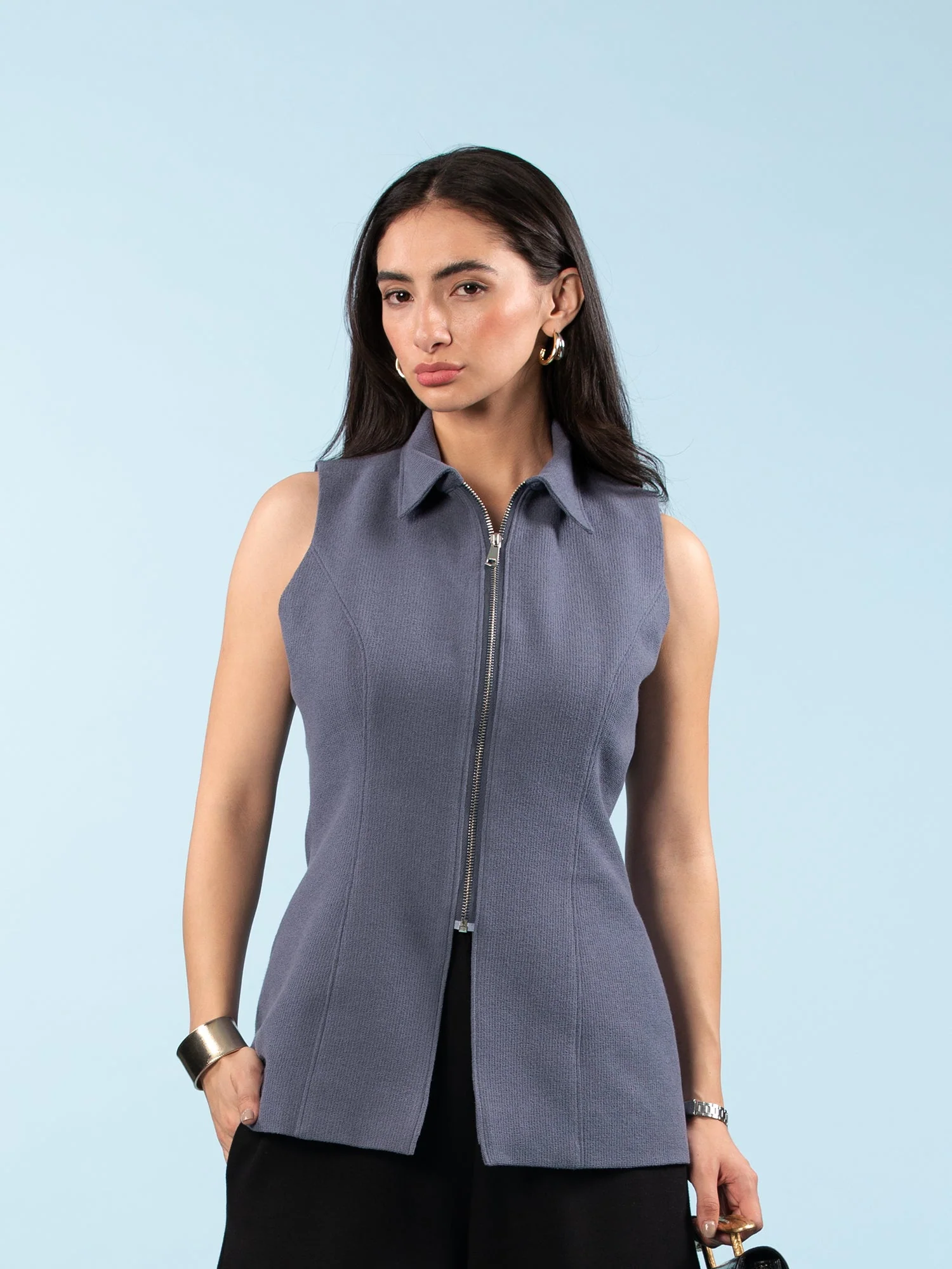 Vest with Zipper Closure