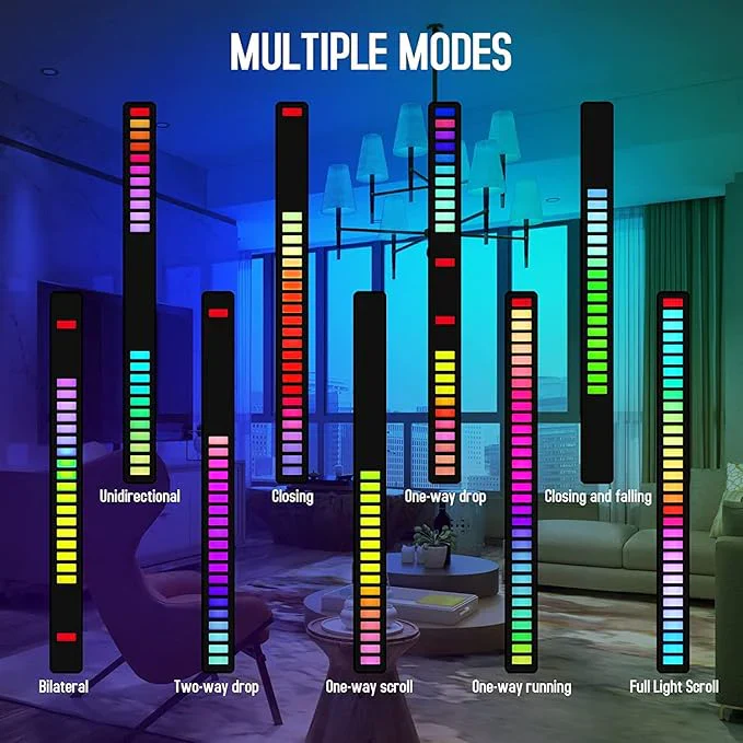 VibEQ: Sound Reactive RGB Light Bar, USB-C Rechargeable with In-built Mic & 32 Patterns, LED Strip for Car, Desk, Studio & Gaming Room - Image 10