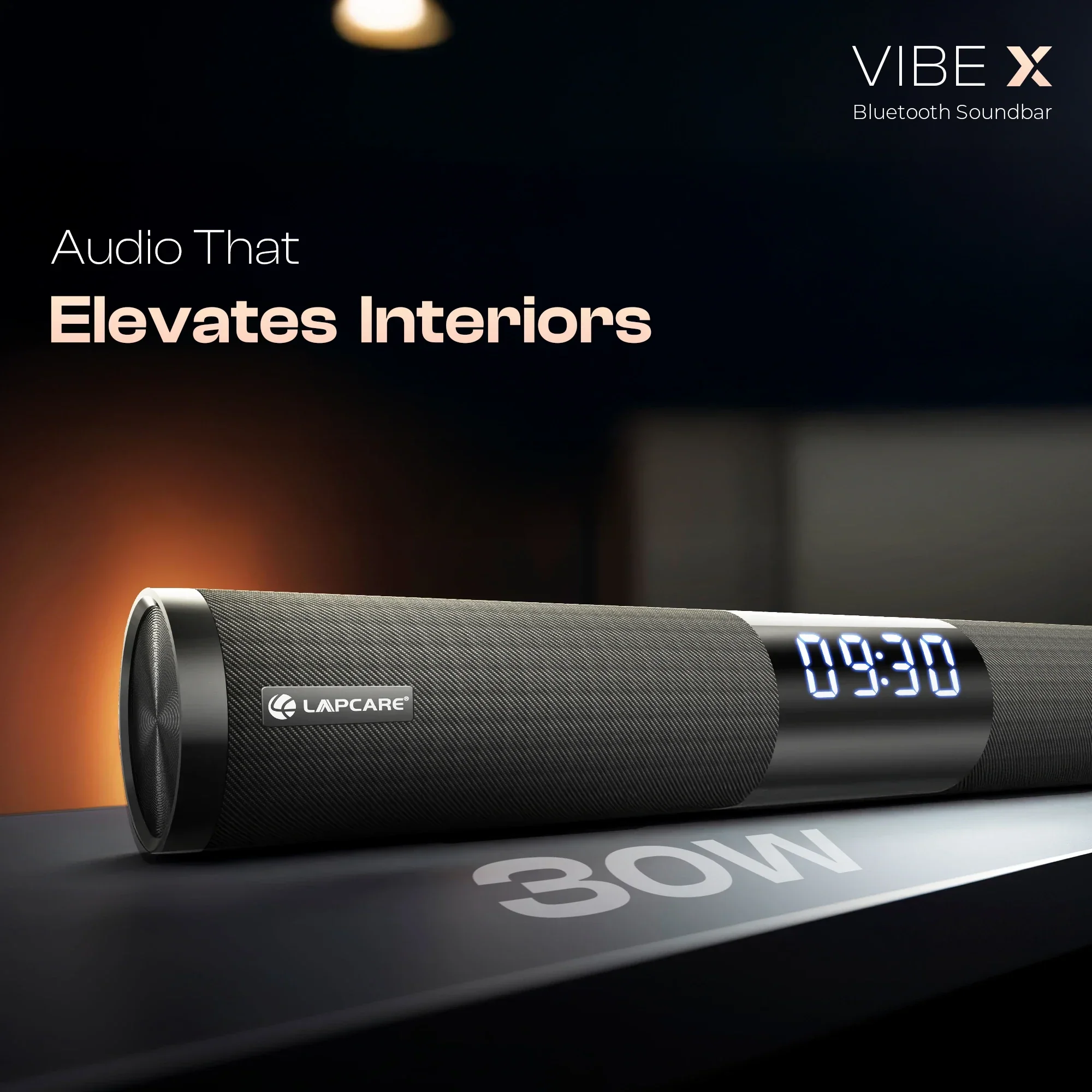 Vibex 30W RMS Multifunction BT Soundbar with Clock, LED Display (LOX-006) - Image 2