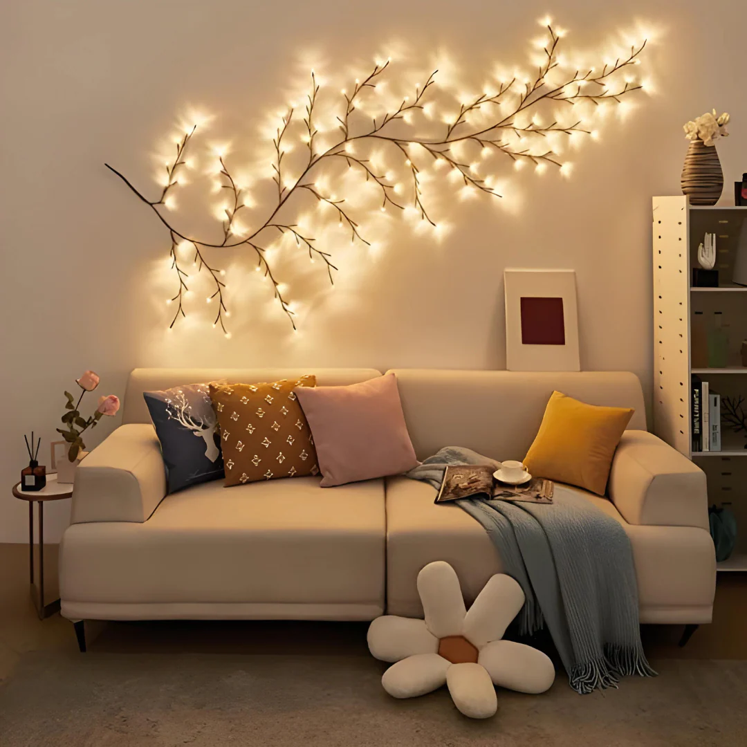 VineGlow: Enchanted Willow Vine Tree Light with 160 LED Fairy Lights & Remote Control for Magical Home Décor