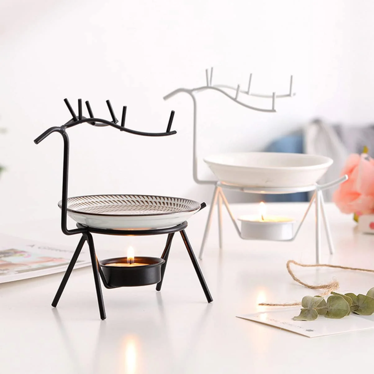 Vintage Deer Candle Holders - Image 2