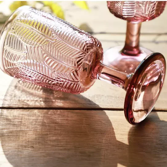 Vintage Leaf Embossed Wine Glasses (Set of 2) - Image 9