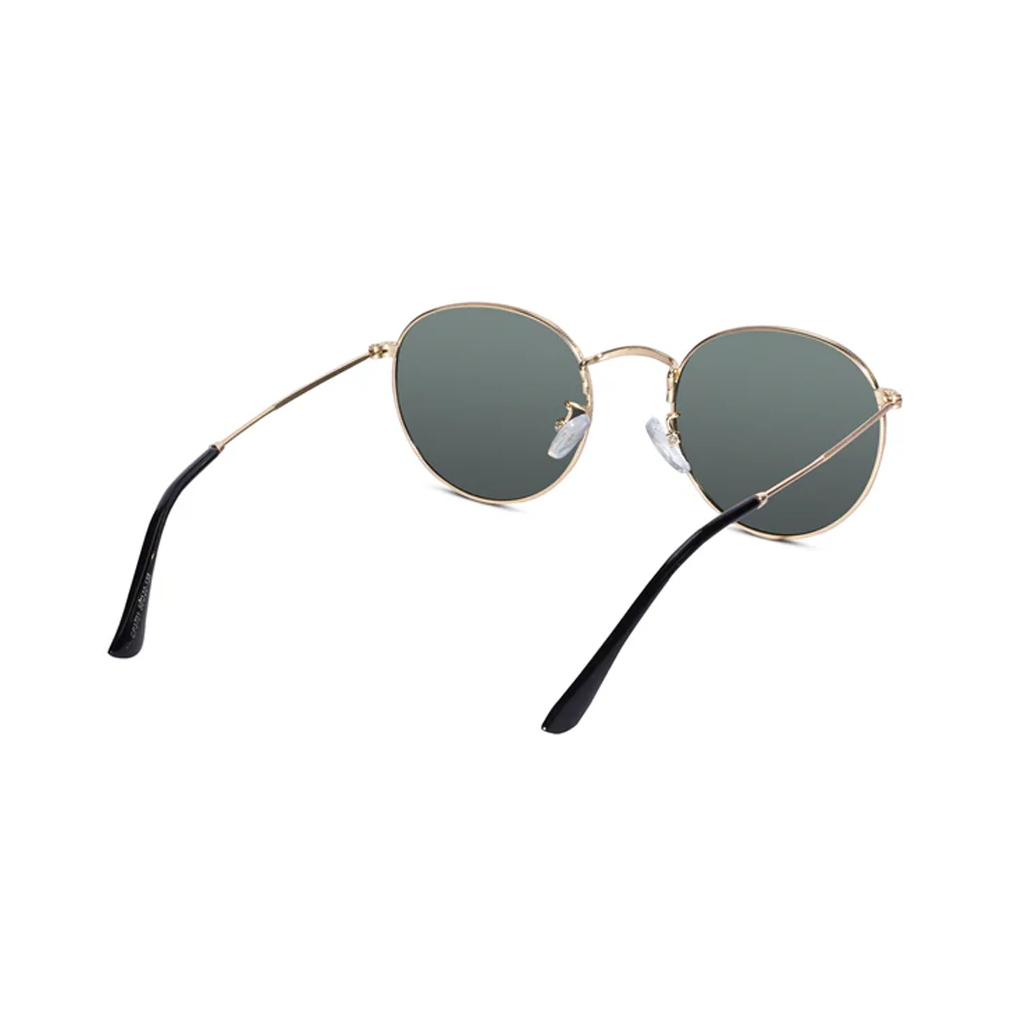 Vintage Polarised Golden Round Sunglasses - Image 6