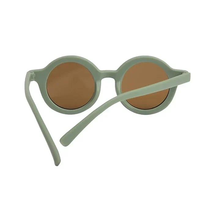 Vintage round matt yellow kids Sunglasses For Kids - Image 3