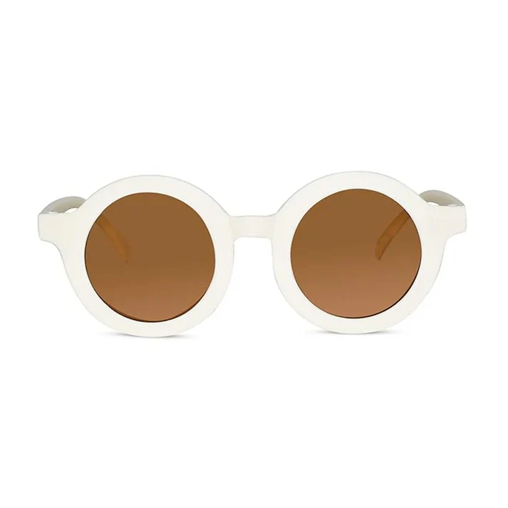 Vintage round matt yellow kids Sunglasses For Kids - Image 5