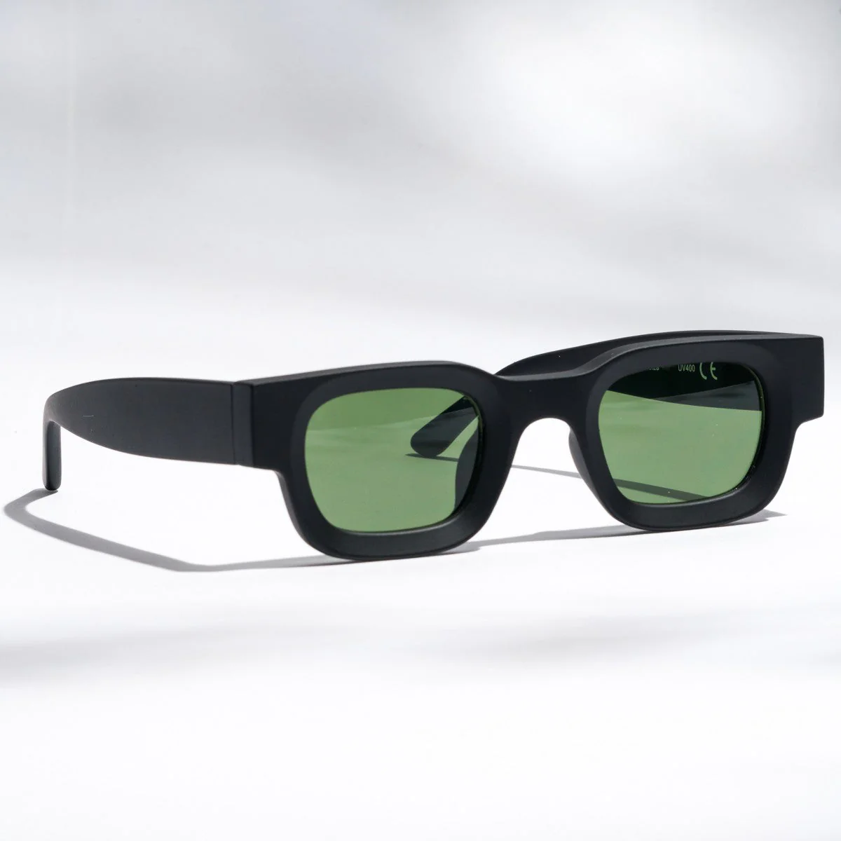 Vintage V1 Black Green Square Sunglasses - Image 13