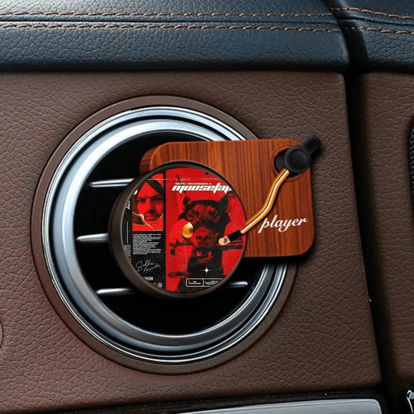 Vintiq: Retro Turntable Car Air Freshener – Clip-On Rotating Vinyl Diffuser with Long-Lasting Aroma & Replacement Pads for Dashboard AC Vents - Image 3