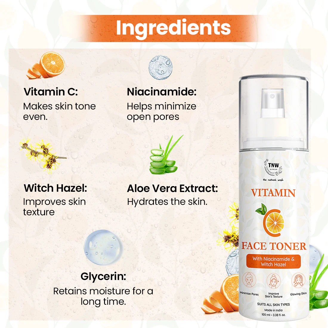 Vitamin C Toner with Niacinamide & Witch Hazel. - Image 2