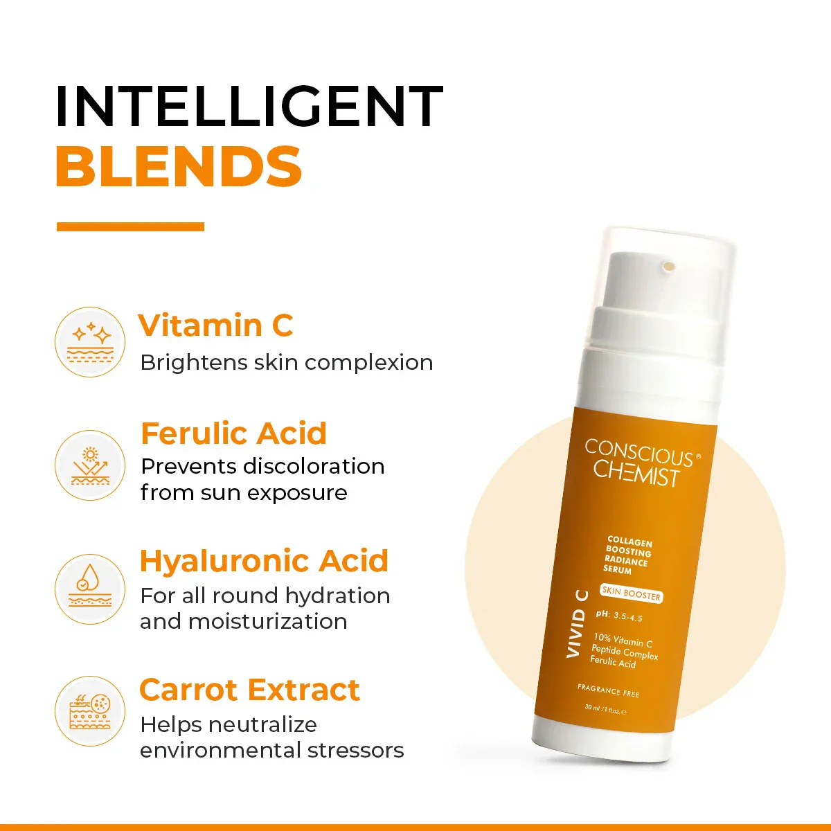 Vivid C | 10% Vitamin C Skin Brightening Serum | 30 ml | CK - Image 3