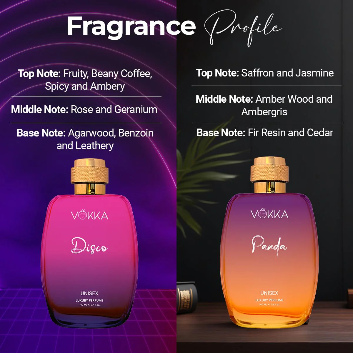 Vokka Disco & Panda 200 ml Unisex Perfume | Pack of 2 x 100ml Each - Image 5