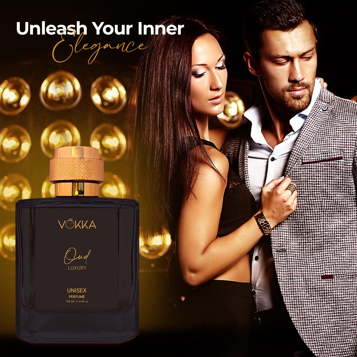 VOKKA Oud & Aqua 200 ml Pack of 2 x 100ml Unisex Luxury Long Lasting Perfume - Image 5