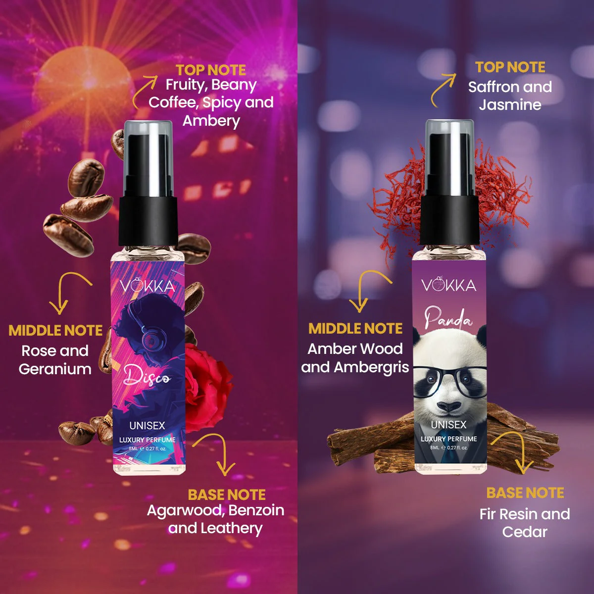 Vokka Perfume Trial Pack – Pack of 8 x 8ml Unisex Luxury Perfumes - Image 7