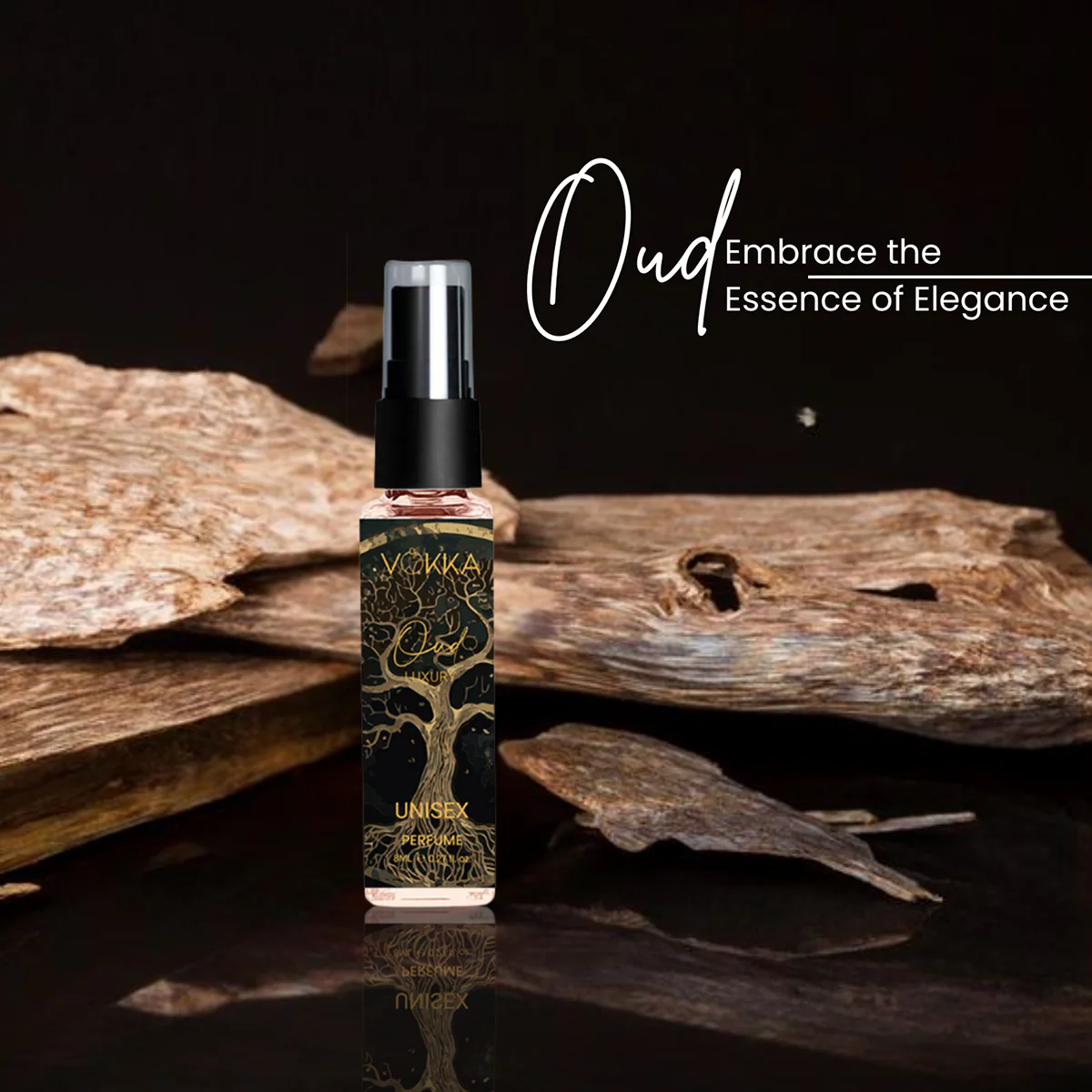 Vokka Pocket Perfume Oud 8ml | Unisex Luxury Long Lasting Smokey Perfume for Men & Women | Woody Pleasant Scent Eau De Parfum | EDP Fragrance for Gift | Notes: Tobacco Sandalwood Agarwood - Image 4