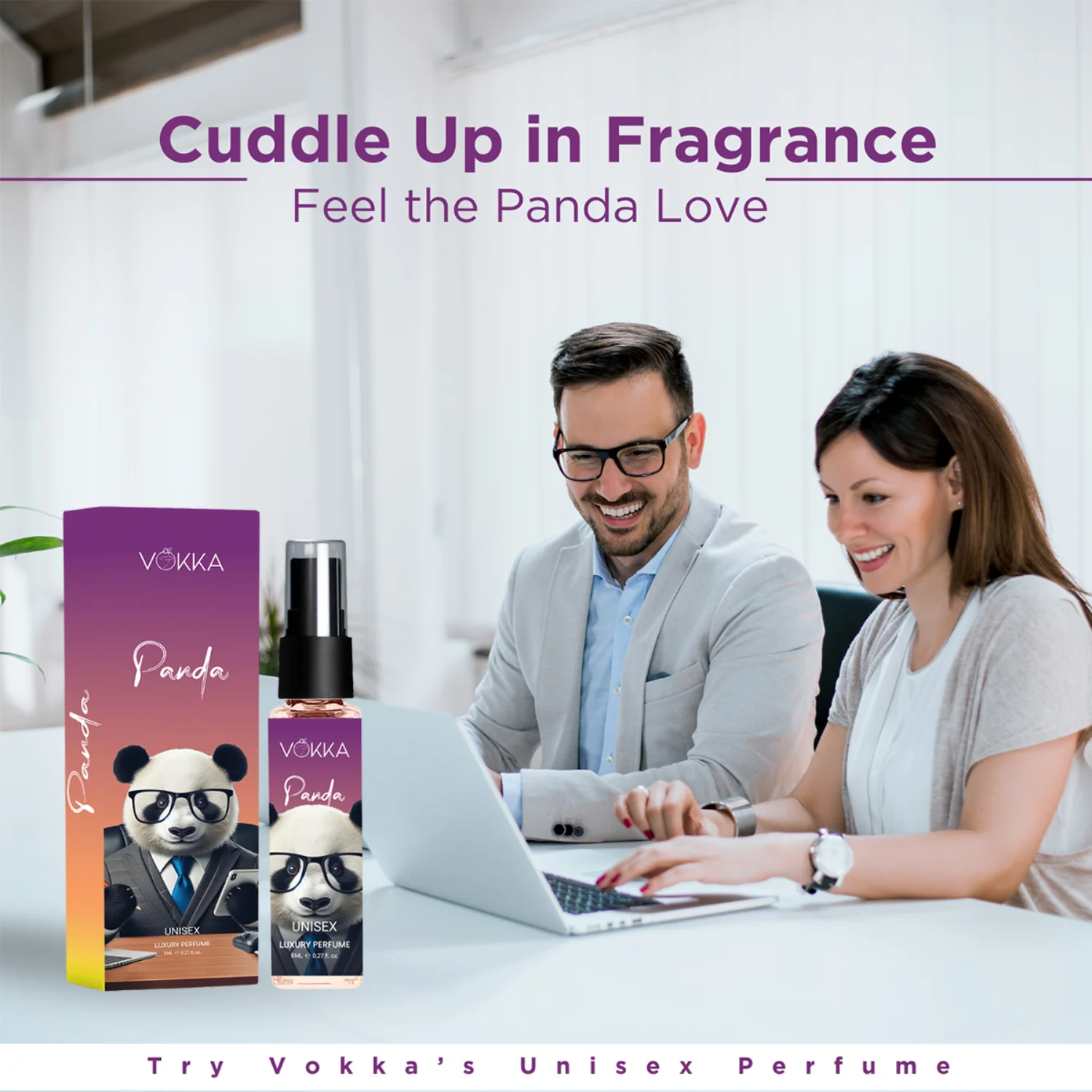 Vokka Pocket Perfume Panda 8ml | Unisex Luxury Long Lasting Ambery Perfume For Men & Women | Sweet Amber Scent Eau De Parfum | EDP Fragrance for Gift | Notes: Saffron Amber Leathery - Image 4