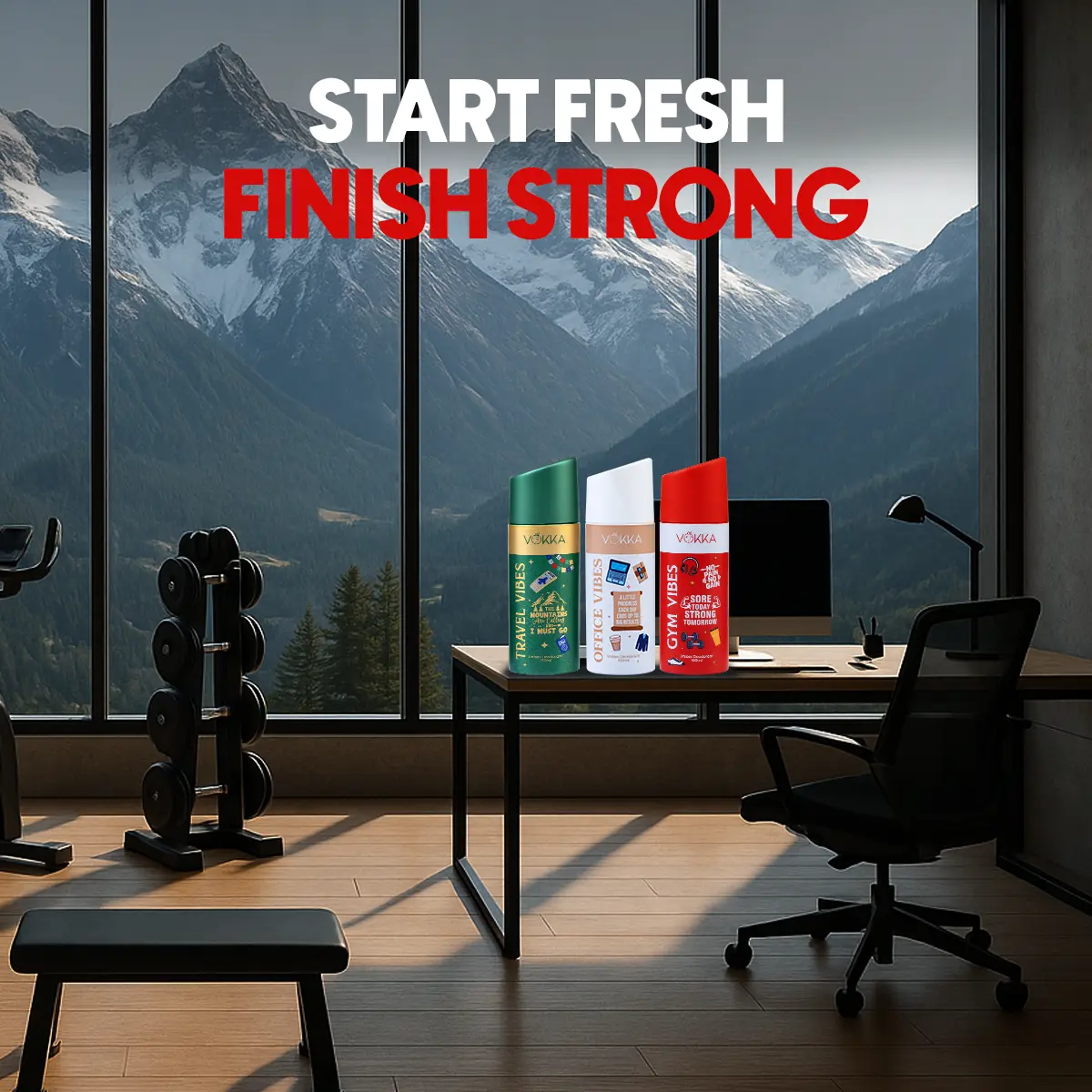 Vokka Vibes Deodorant Combo Pack 450ml - 150ml x 3 - Image 9