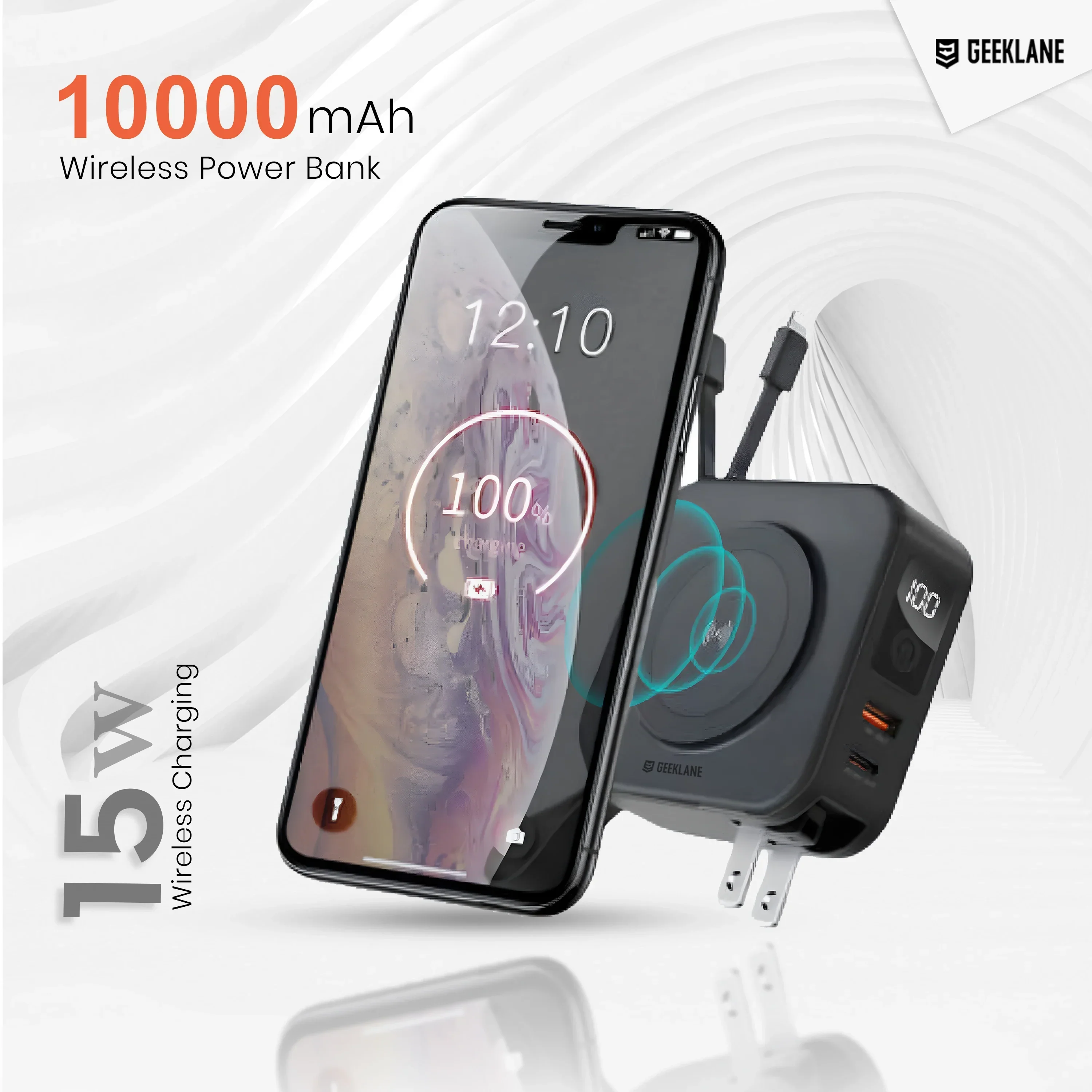 Voyager: Premium All-in-One MagSafe LiPo Power Bank with PD, Built-in Cables & Outlet Prongs for Ultimate Charging Convenience - Image 2