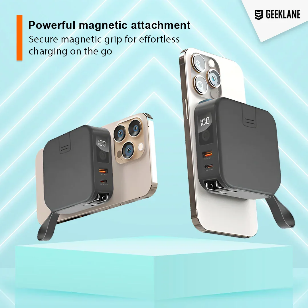 Voyager: Premium All-in-One MagSafe LiPo Power Bank with PD, Built-in Cables & Outlet Prongs for Ultimate Charging Convenience - Image 6