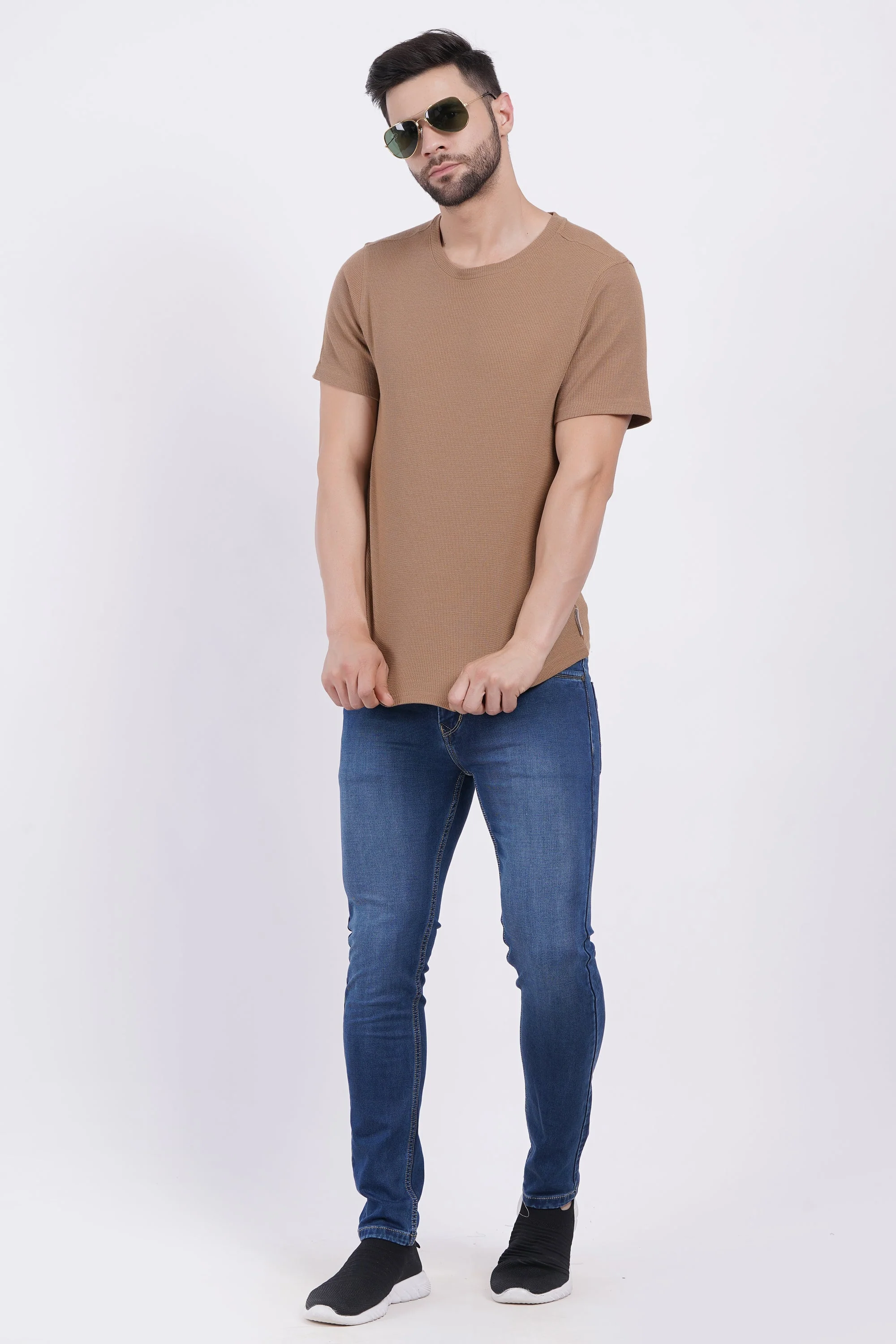 Waffle Beige T-shirt - Image 2