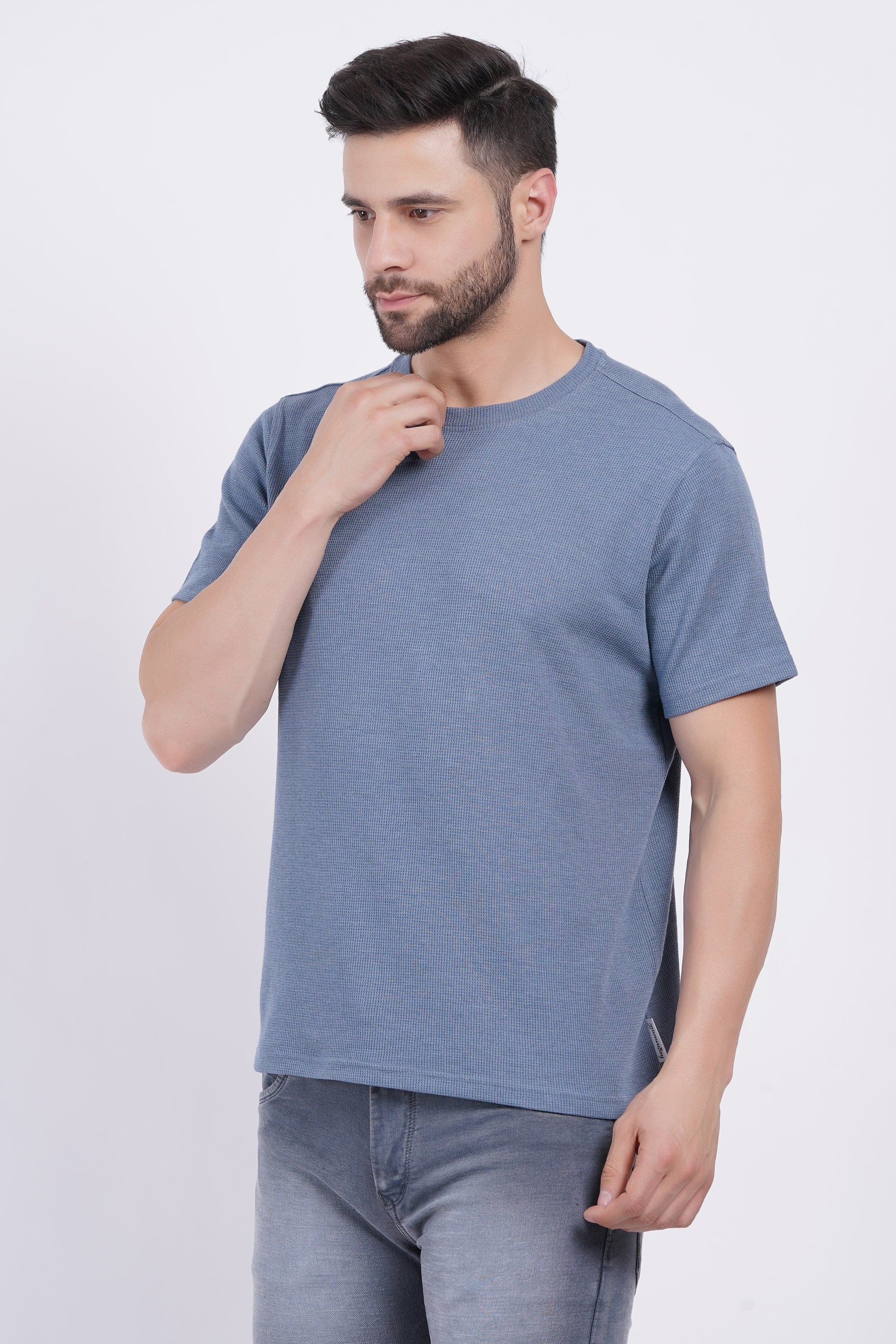 Waffle Blue T-shirt - Image 2