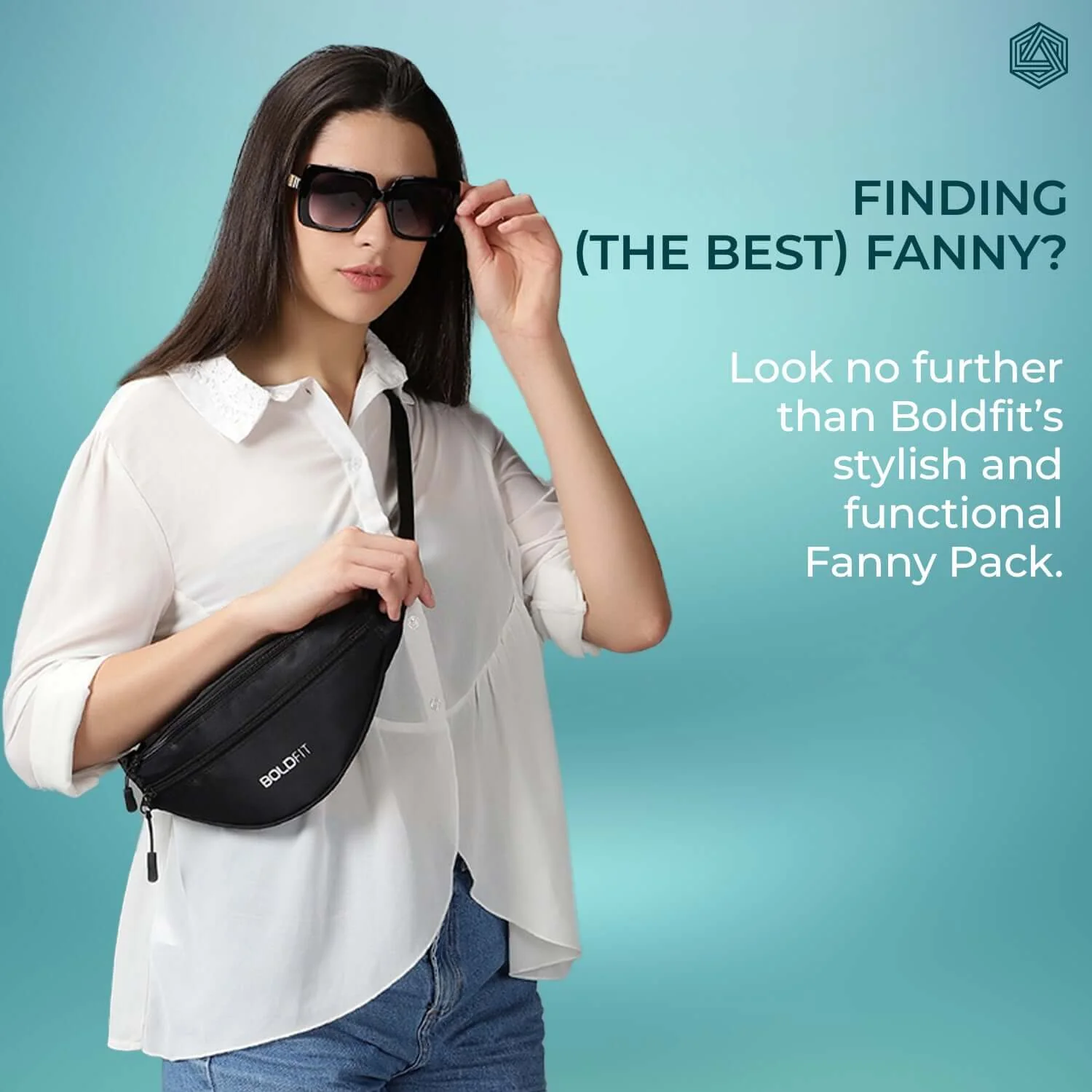 Waist Bag with 3 Pouch- Fanny Pack Black - Image 2