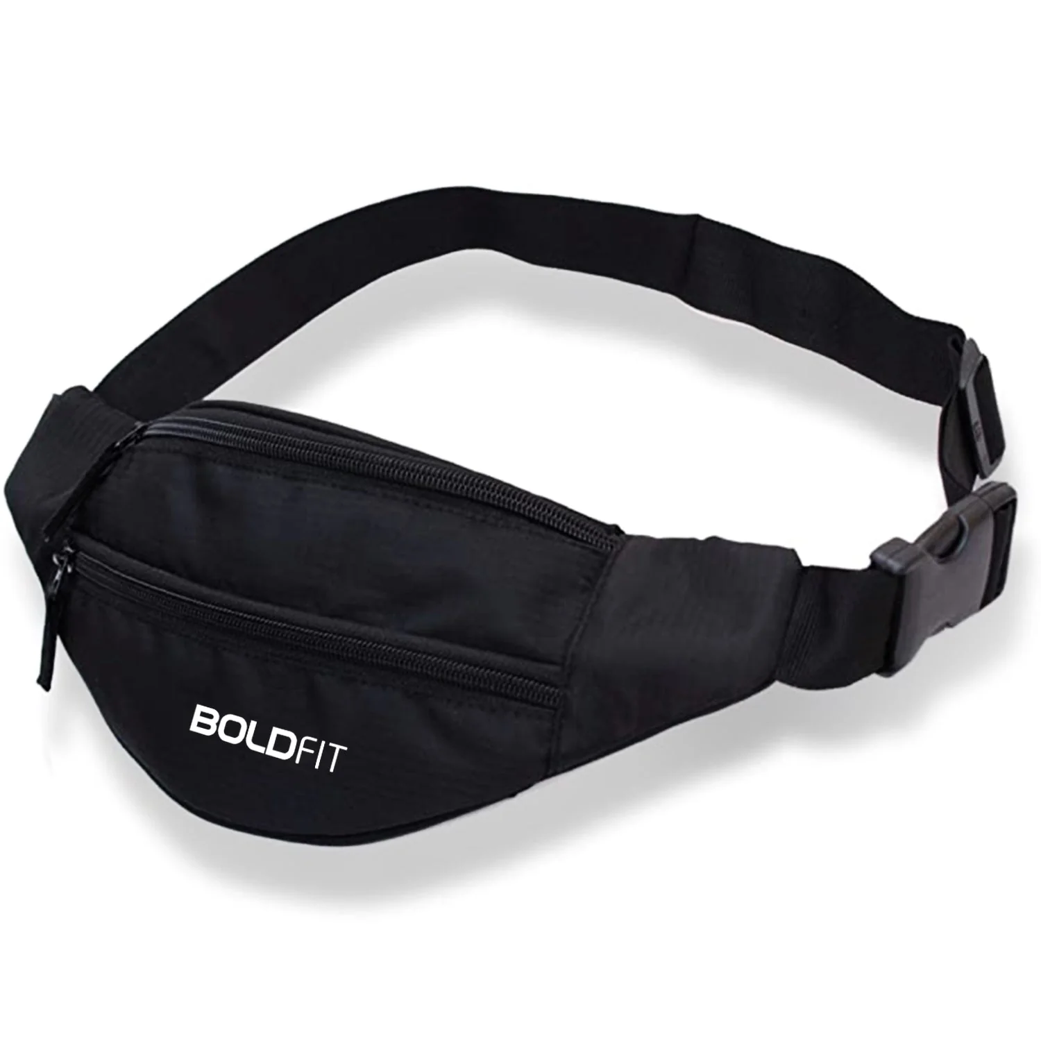 Waist Bag with 3 Pouch- Fanny Pack Black - Image 7