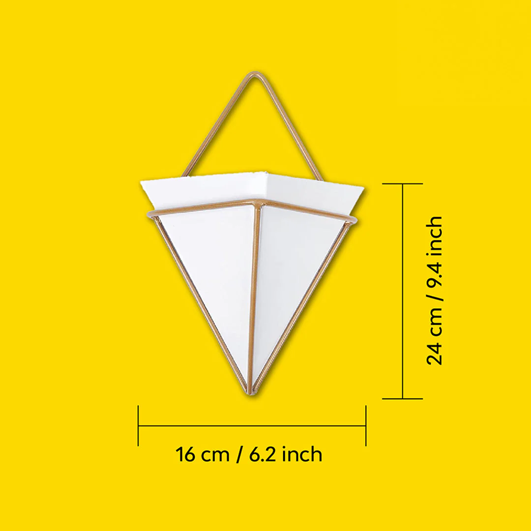 Wall Hanging Pyramid Planter | Set Of 2 - Image 12
