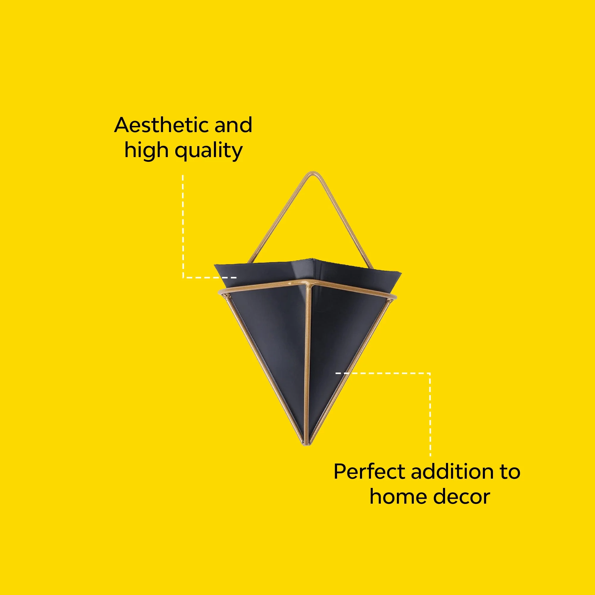 Wall Hanging Pyramid Planter | Set Of 2 - Image 6