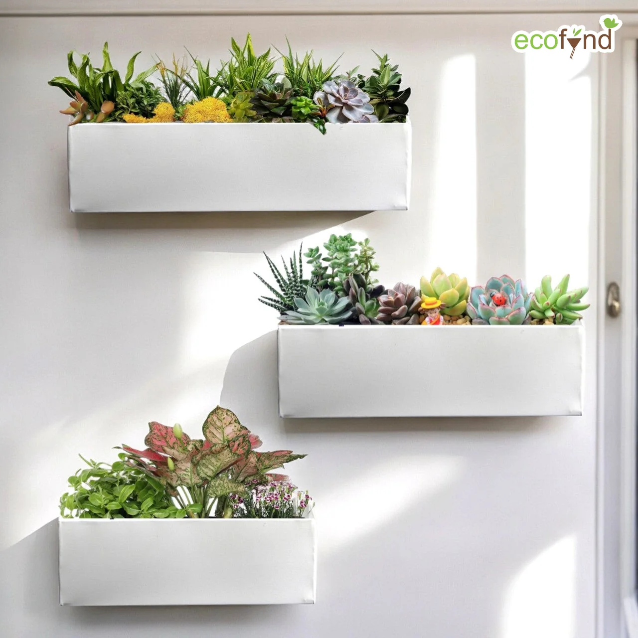 Wall-Mounted Metal Planter Set – Sleek Vertical Garden Style - Image 3