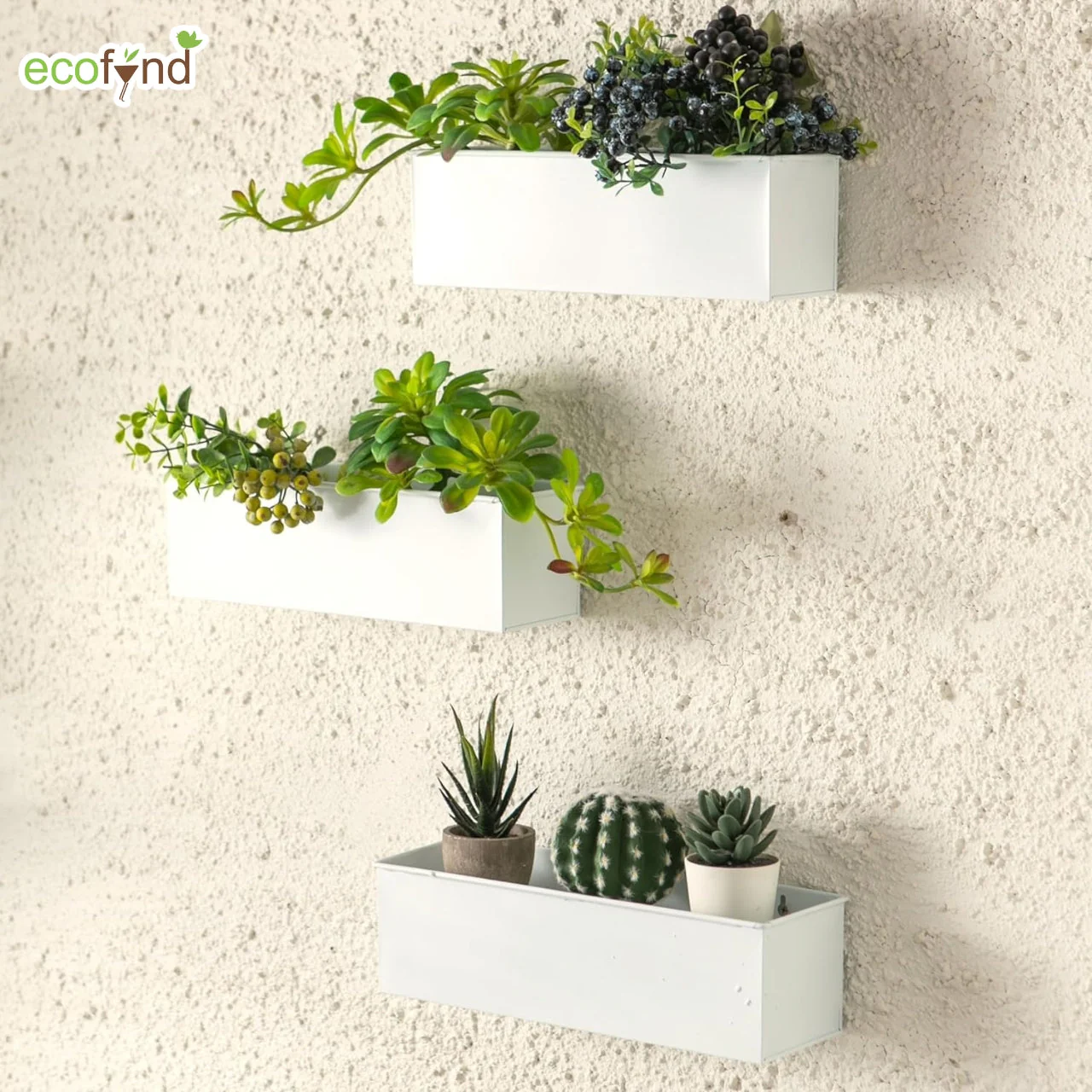 Wall-Mounted Metal Planter Set – Sleek Vertical Garden Style - Image 5