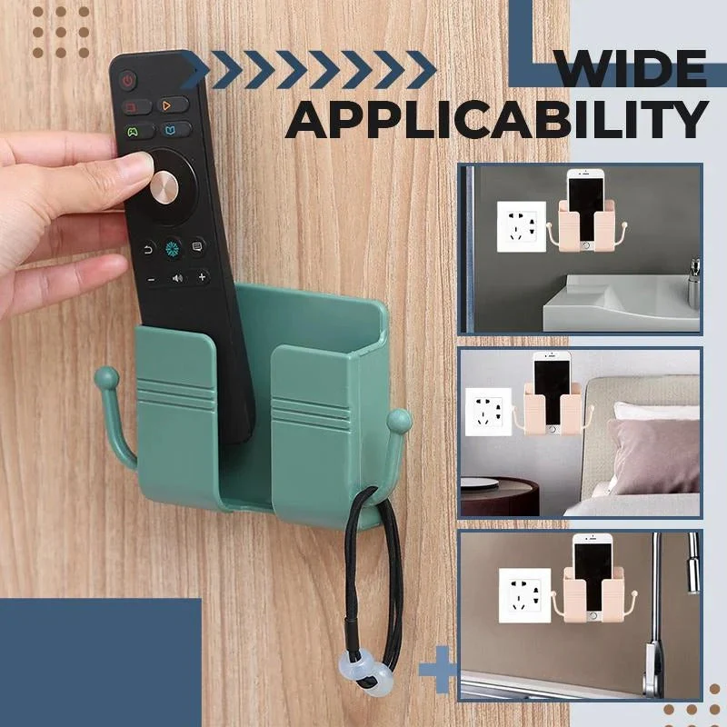 Wall-Mounted Phone Holder with Hooks - Image 4