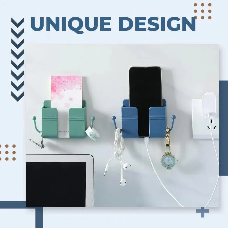 Wall-Mounted Phone Holder with Hooks - Image 6