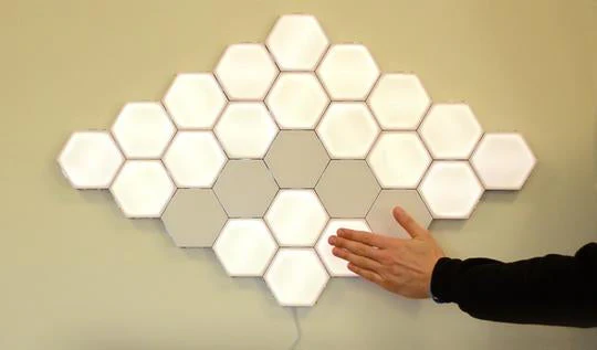 Warm White Hexagon Modular Touch-Sensitive Light (Pack of 5) - Image 5