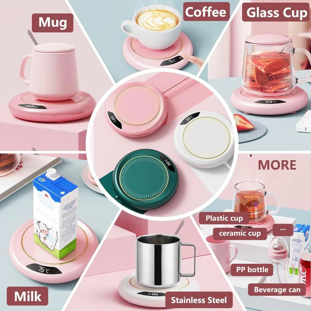 Warmy: USB-Powered Coffee Mug Warmer with LCD Display for Keeping Your Beverages Hot & Ready - Image 2