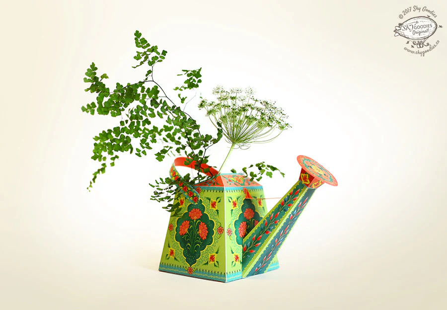 Watering Can Vase / Pen Holder DIY Paper Craft Kit - Image 7