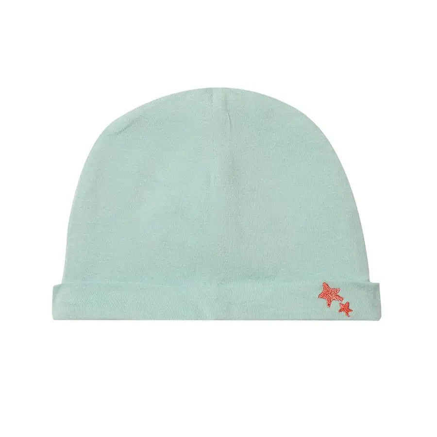 Whale Print Infant Cap & Mitten Set (Set Of 3) - Image 2