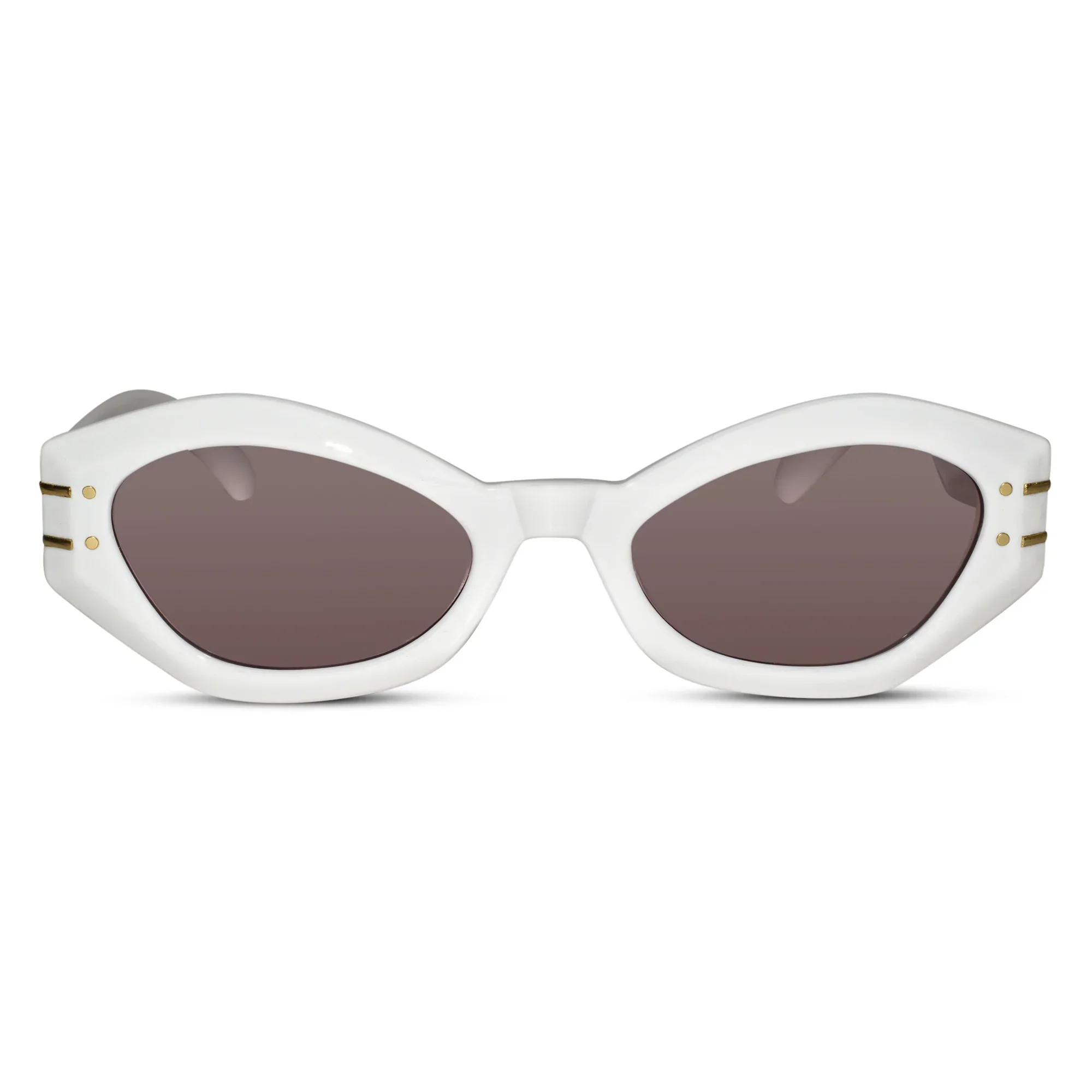 White Bold Cat eye Sunglasses For Women - Image 2