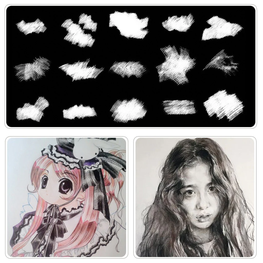 White Charcoal Pencil Set: (3 Pieces) - Image 4
