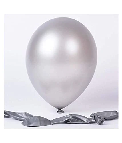 White Confetti Balloons 10 Pcs Set. (4 Pc Metallic Balloons And 3 Pc Confetti Balloons ,1 Heart Foil Balloon And 2 Pc Star Balloon) - Image 3