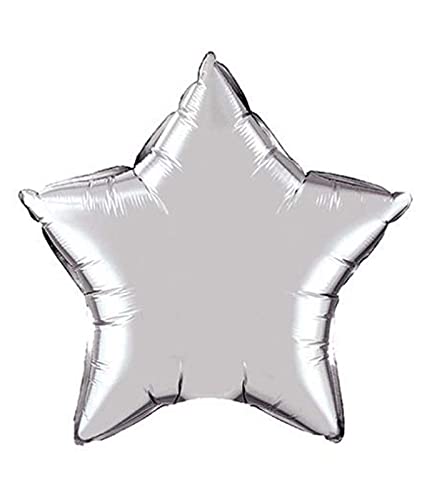 White Confetti Balloons 10 Pcs Set. (4 Pc Metallic Balloons And 3 Pc Confetti Balloons ,1 Heart Foil Balloon And 2 Pc Star Balloon) - Image 4