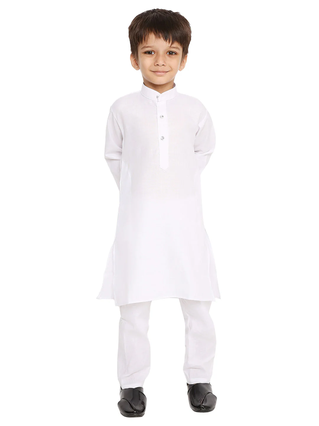 White Cotton Blend Kurta