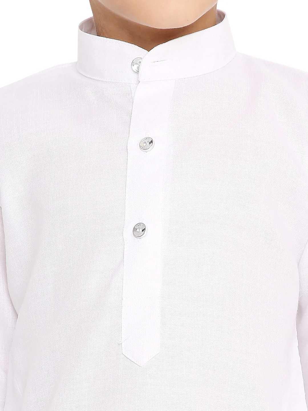 White Cotton Blend Kurta - Image 5