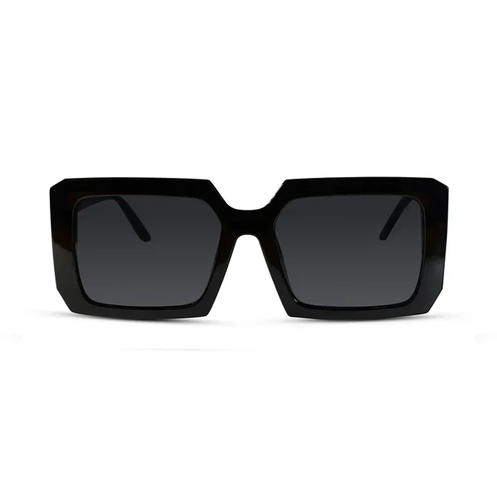 White Designer Rectangular Sunglasses For Women - Image 7