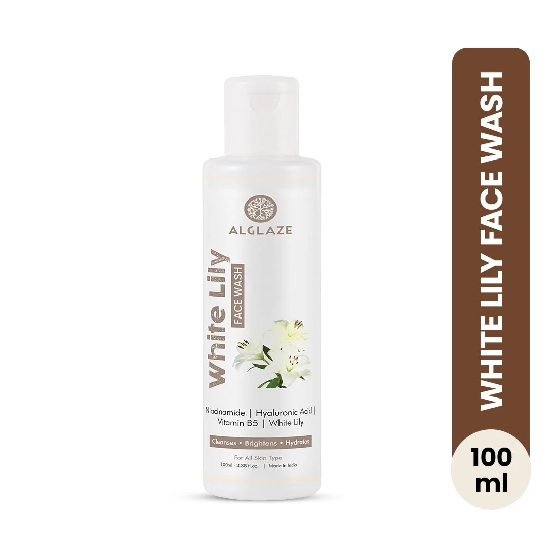 White Lily Face Wash | Niacinamide, Hyaluronic Acid & Vitamin B5 @ 1 (Exclusive) - Image 4